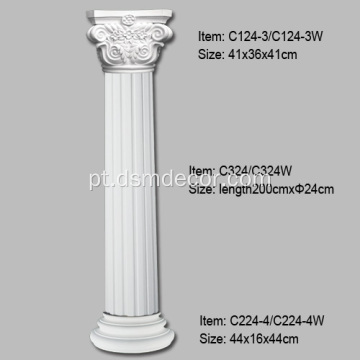 Definição de colunas caneladas para decoração de interiores